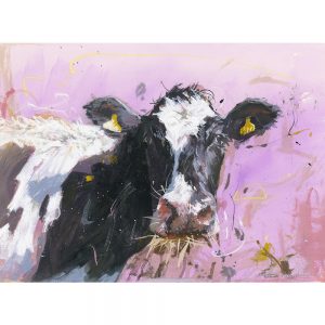 Friesian pink - cow art print